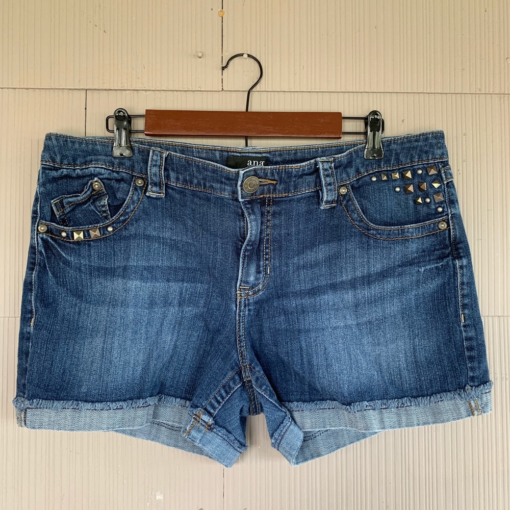 Denim Studded Shorts
